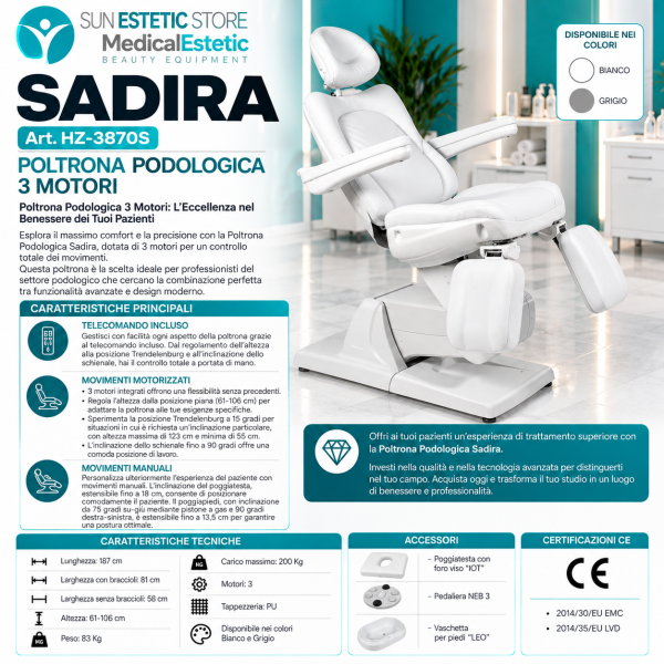 Poltrona Podologica Sadira MedicalEstetic