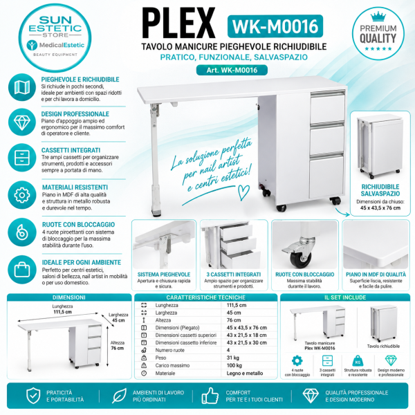 Poster promozionale Tavolo Manicure Plex