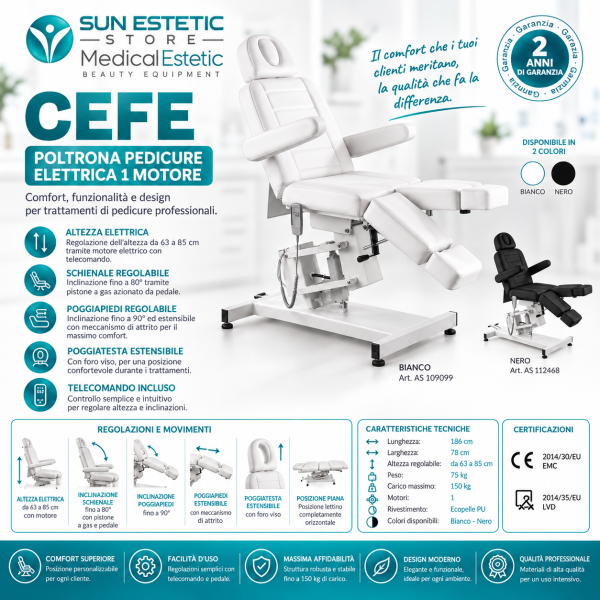 Poltrona Pedicure Elettrica CEFE
