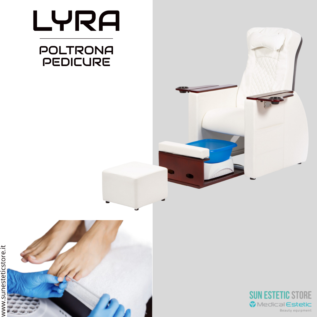 LyraPoltrona pedicure professionale elettrica estetica con massaggio shiatsu