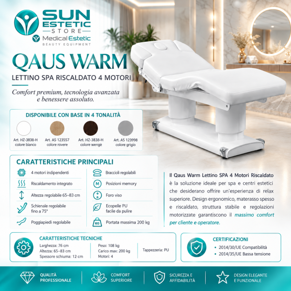 Qaus Warm  Lettino Spa Riscaldato