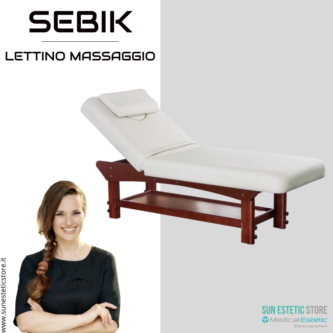 Sebik Lettino massaggio in legno Spa 1 snodo wellness estetica centri  benessere