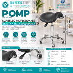Sgabello professionale ergonomico per estetica