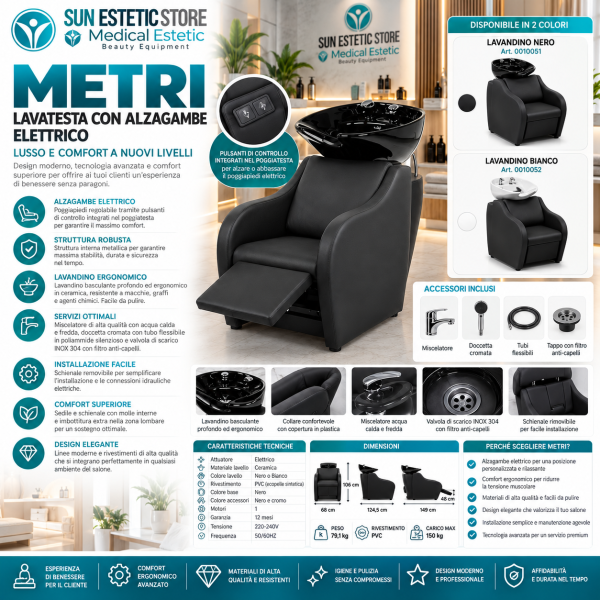 Metri  Lavandesta di lusso ergonomica