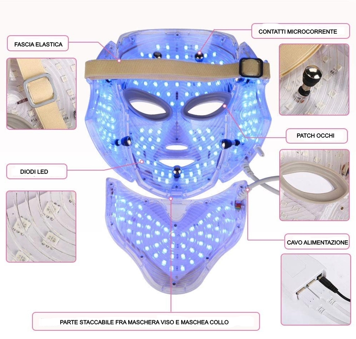 Maschera Led per fotoringiovanimento sistema di cura della pelle