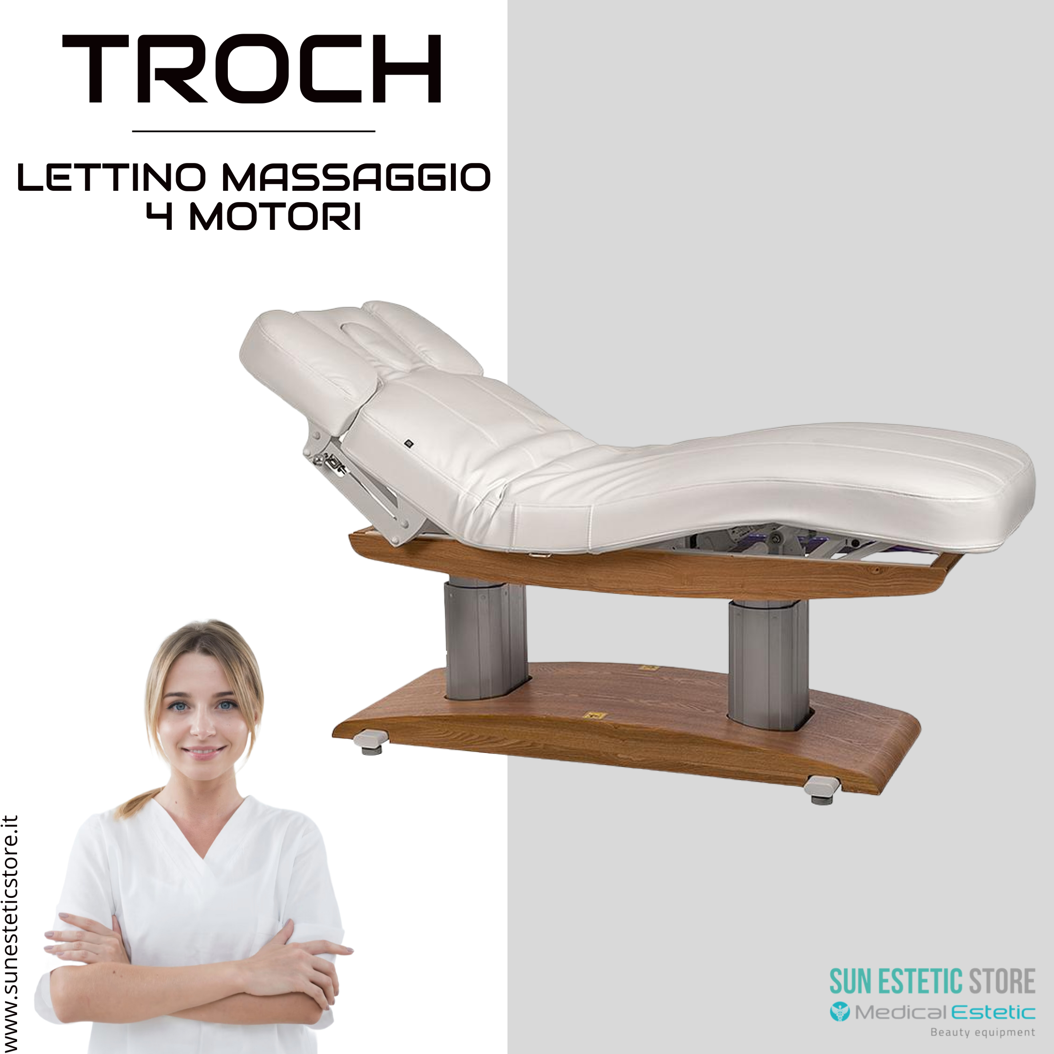 Troch lettino massaggio Spa 4 motori wellness estetica spa