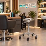 Sgabello Chrome in Salone Moderno