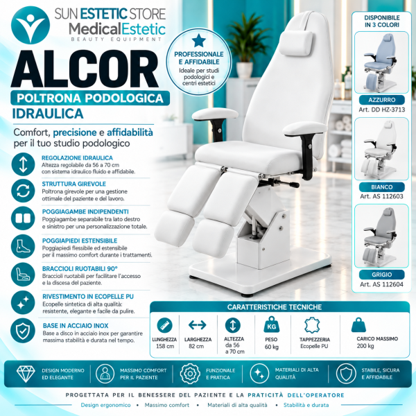 Poltrona Podologica Alcor Professionale