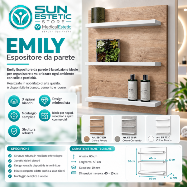 Espositore Emily per spazi beauty