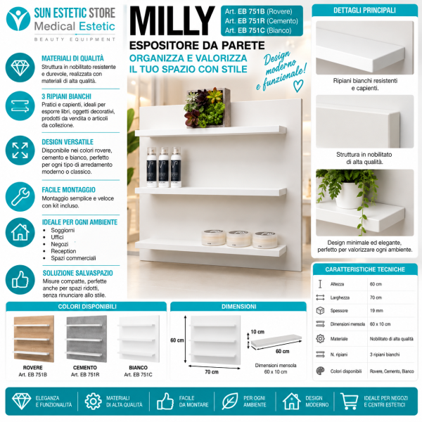 Espositore Milly  Design e Funzionalita