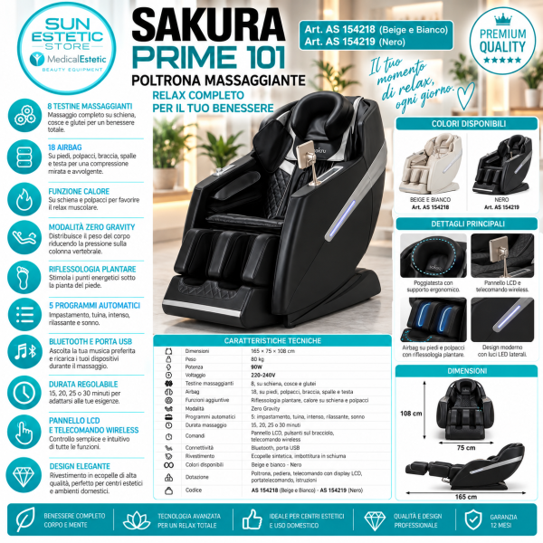 Poltrona Massaggiante Sakura Prime 101