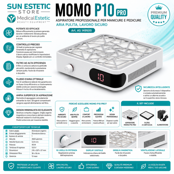 MOMO P10 PRO  Aspirazione Professionale