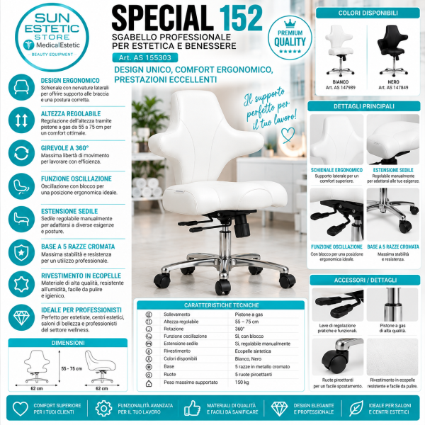 Sgabello Professionale Special 152