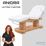 Lettino Anidra bianco con legno naturale